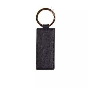 Neil Barrett Leather Keychain Bolt Model Men Blue Keychains